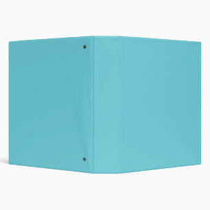 Plain color waterfall aqua blue 3 ring binder