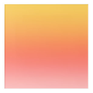 Plain colors - Yellow to Misty Pink ombre Acrylic Print