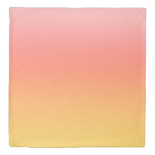 Plain colors - Yellow to Misty Pink ombre Duvet Cover