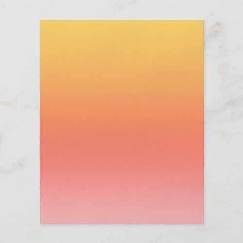 Plain colors _ Yellow to Misty Pink ombre Flyer