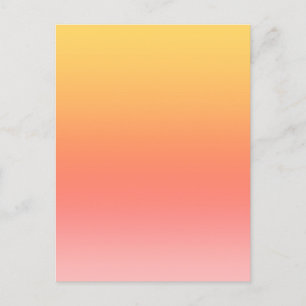 Plain colors - Yellow to Misty Pink ombre Postcard
