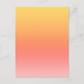 Plain colors - Yellow to Misty Pink ombre Postcard