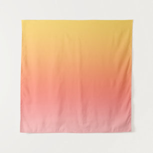 Plain colors - Yellow to Misty Pink ombre Tapestry
