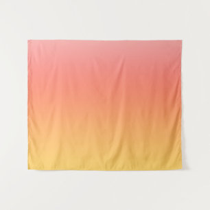 Plain colors - Yellow to Misty Pink ombre Tapestry