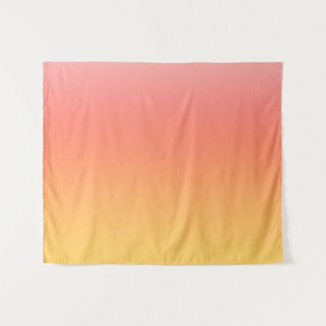 Plain colors - Yellow to Misty Pink ombre Tapestry (Front (Horizontal))