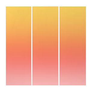 Plain colors - Yellow to Misty Pink ombre Triptych
