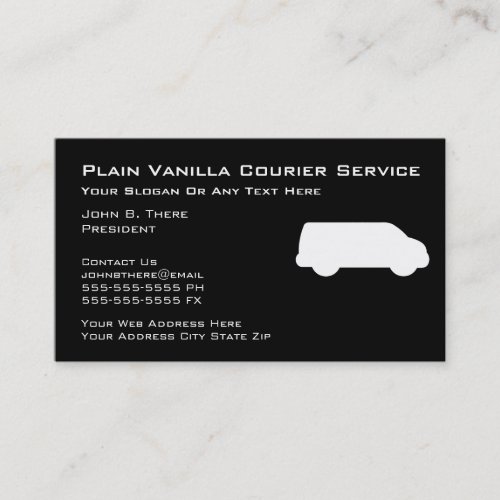 Plain Courier Servie Business Cards