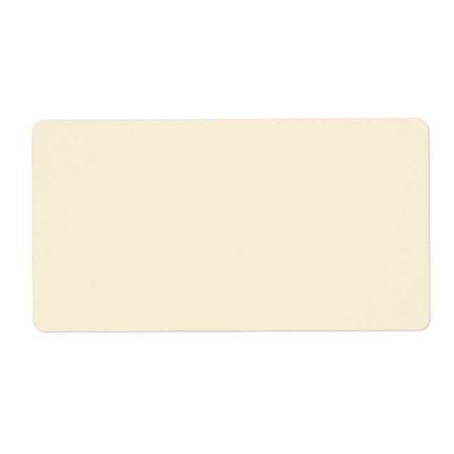 Plain cream or ivory background blank custom label (Front)