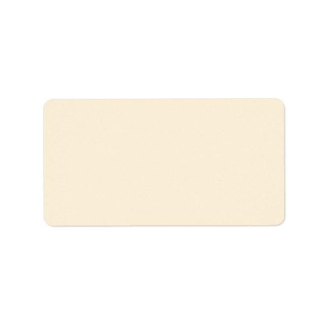 Plain cream or ivory background blank custom label (Front)