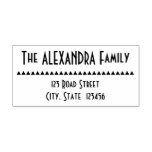 [ Thumbnail: Plain Custom Family Name and Address Self-Inking Stamp ]