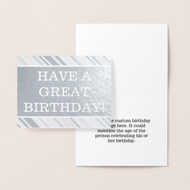 Plain, Custom "HAVE A GREAT BIRTHDAY" Card (Display)