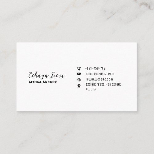 Plain Customizable Business Card