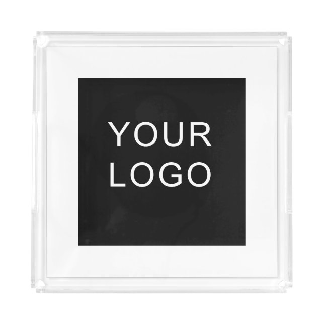 Plain Customizable Business Corporate Logo Design  Acrylic Tray (Front)