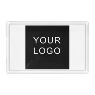 Plain Customizable Business Corporate Logo Design  Acrylic Tray