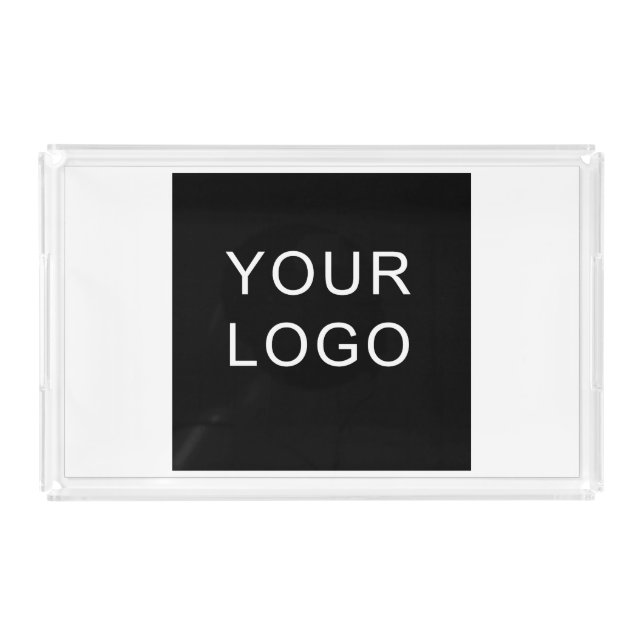 Plain Customizable Business Corporate Logo Design  Acrylic Tray (Front)