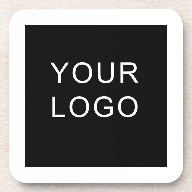 Plain Customizable Business Corporate Logo Design  Beverage Coaster (Front)