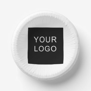 Plain Customizable Business Corporate Logo Design Paper Bowls