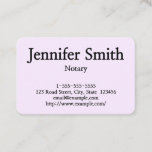 [ Thumbnail: Plain & Customizable Notary Business Card ]