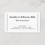 [ Thumbnail: Plain & Customizable Rheumatologist Business Card ]