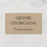 [ Thumbnail: Plain & Customizable Travel Adviser Business Card ]