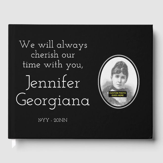 Plain & Customized Memories Guestbook (Front)