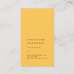 plain daffodil yellow business card