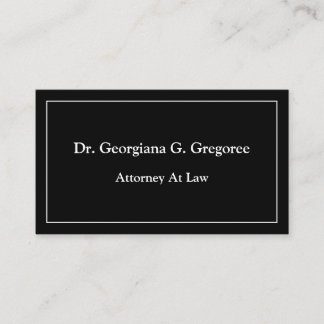 Plain, Dapper Business Card