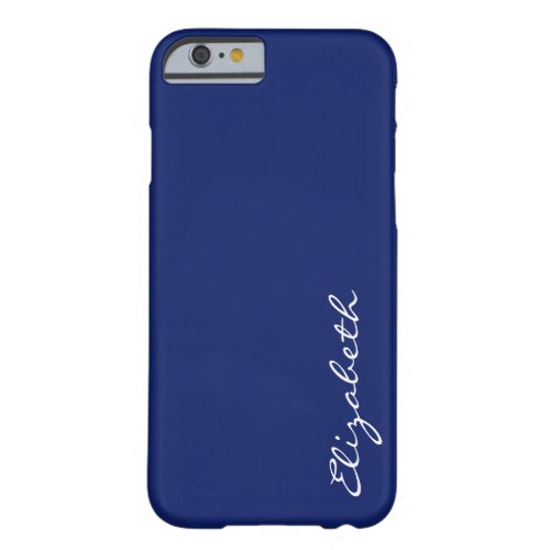 Plain Dark Blue Background Barely There iPhone 6 Case
