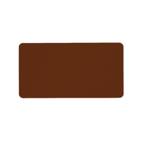 Plain dark brown solid color background blank label