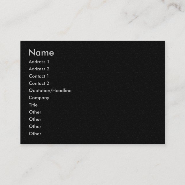 Plain Dark Gray Sandstone Profile Card (Front)