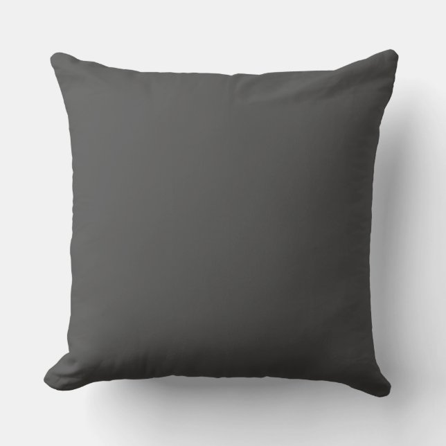 plain dark gray throw pillow (Front)