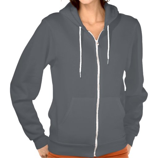Plain dark grey hoodie fleece for women, ladies | Zazzle