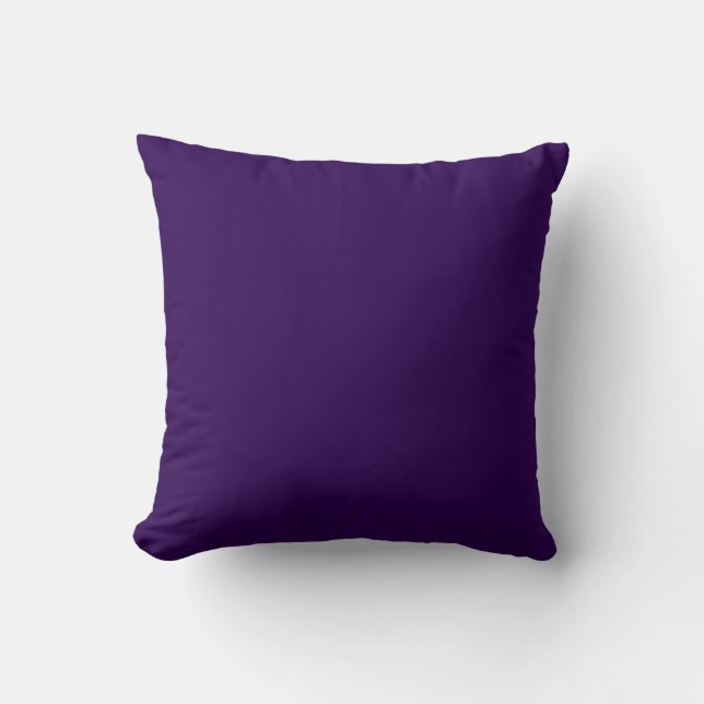 Plain Dark Purple Background Throw Pillow (Front)