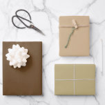 Plain Dark Tan Ecru Brown Shades 3 Tones Wrapping Paper Sheets<br><div class="desc">Discover the captivating beauty of our Brown Shades collection! Immerse yourself in the subtlety of Dark Brown, embrace the understated elegance of Tan, and command attention with the sophistication of Ecru in this 3 brown tones collection. Get ready to elevate your celebrations with a touch of timeless allure using our...</div>