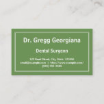[ Thumbnail: Plain Dental Surgeon Business Card ]
