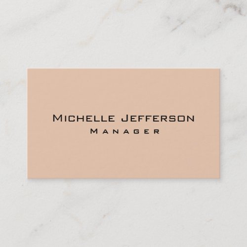 Plain Desert Sand Color Manager Business Card