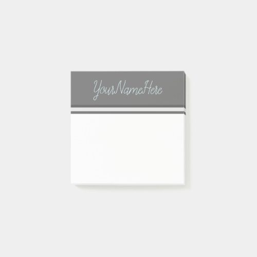 Plain Dim Grey Background and Light Cyan Name Post_it Notes
