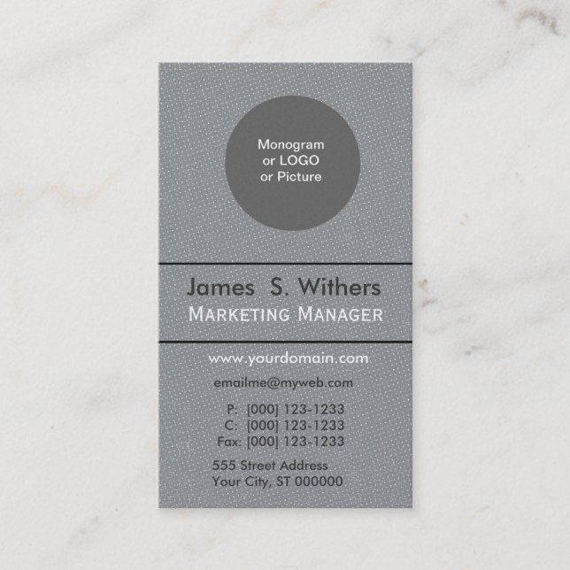 Plain Distressed Favorite Swiss Dots Photo Holder Business Card (Front)