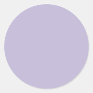 Plain dusty lavender solid color classic round sticker