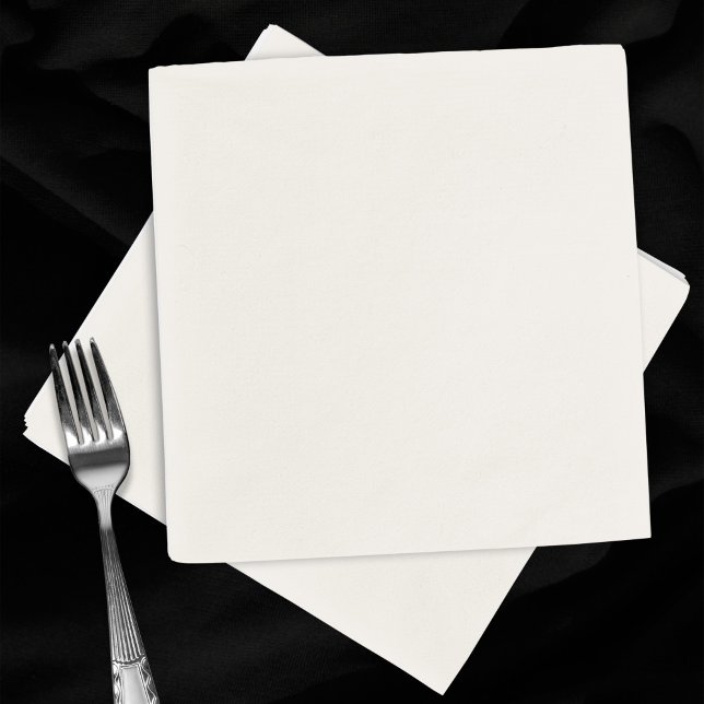 Plain Ecru Blank Luncheon Wedding Paper Napkins (Plain ecru white blank luncheon paper napkins)
