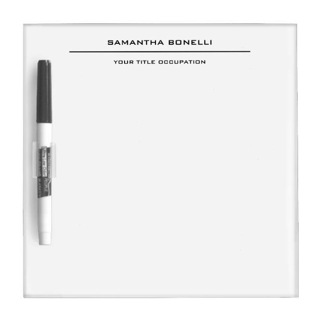 Plain Elegant Attractive Minimalist Dry Erase Board (Front)