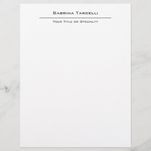 Plain Elegant Attractive Minimalist Letterhead