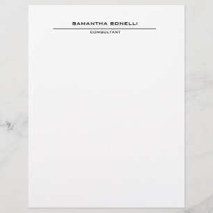 Plain Elegant Attractive Minimalist Letterhead