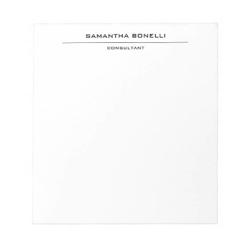 Plain Elegant Attractive Minimalist Notepad