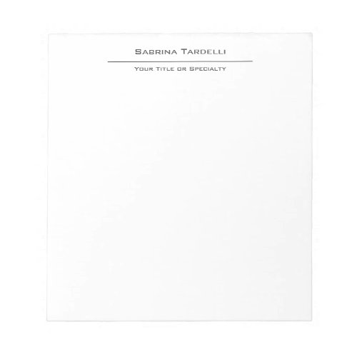 Plain Elegant Attractive Minimalist Notepad