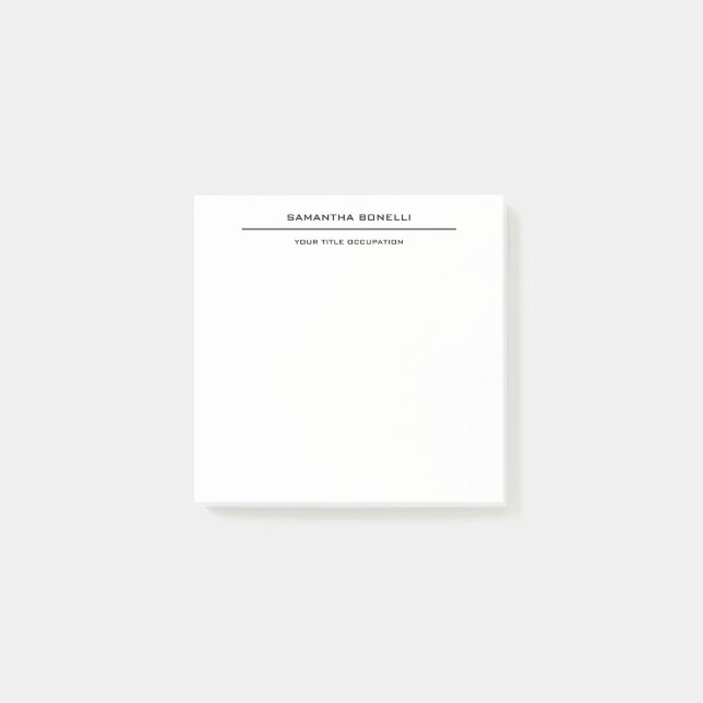 Plain Elegant Attractive Minimalist Post-it Notes (Front)