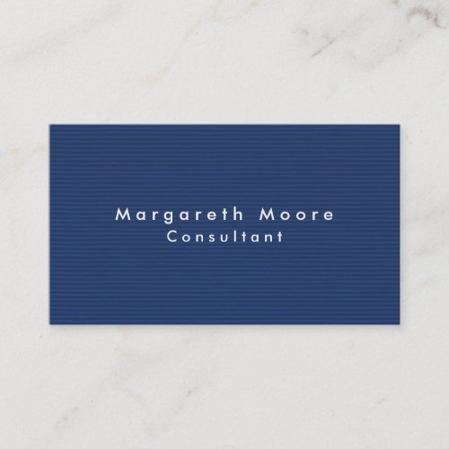 Plain Elegant Blue Professional Minimalist Business Card