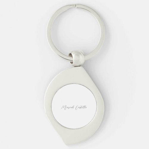 Plain Elegant Calligraphy Script Minimalist Name Keychain