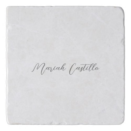 Plain Elegant Calligraphy Script Minimalist Name Trivet