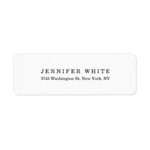 Plain Elegant Classical Black White Minimalist Label